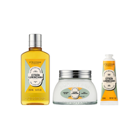 值选：L'OCCITANE 欧舒丹 甜扁桃香橼琥珀香氛身体套装（沐浴油250ml+美肤乳/身体乳200ml+护手霜30ml）