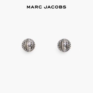 MARC JACOBS STUDS 金属感老花字母球形耳钉饰品耳环