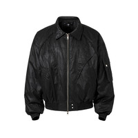 CATSSTAC 复古裂纹解构bomber棉服小众设计冬季加厚保暖外套男