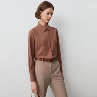 法式正肩衬衫春秋通勤气质设计感上衣独特别致衬衣女