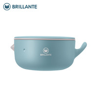 BRILLANTE 贝立安 海尔智家旗下 宝宝辅食碗可拆卸零食盒婴儿零食碗带盖幼儿便携外出零食储存 摩根蓝BYW19-B