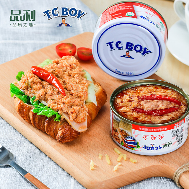 88VIP：TC BOY 小胖子 辣味金枪鱼罐头 180g*3 泰国进口