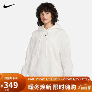 NIKE 耐克 卫衣/套头衫女子帽衫PHNX FLC OS卫衣秋冬DQ5861-133帆白L