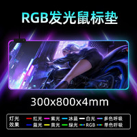 移动端、京东百亿补贴：XINMENG 新盟 TECHNOLOGY） 发光鼠标垫大号LOL游戏电竞RGB桌垫电脑笔记本加厚键盘垫 阿卡丽发光大垫