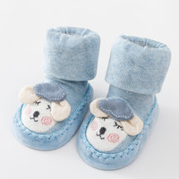 依蔻豆 春秋薄款宝宝学步袜子儿童地板袜防滑立体婴儿中筒袜新生儿室内袜