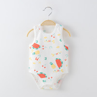 QIAOBEIXIONG 俏贝熊 婴儿包屁衣夏季薄款无袖背心纯棉新生儿连体哈衣夏装宝宝衣服吊带