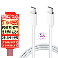 顾凯 双Type-C数据线5A快充线PD充电器线USB-C闪充线 适用苹果ipad平板笔记本华为小米 Type-C公对公5A数据充电线