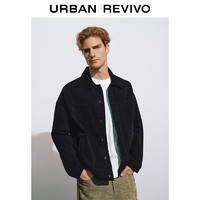 URBAN REVIVO UR2024冬季新款男装设计感高街休闲风百搭宽松牛仔外套UML830029