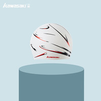 川崎KAWASAKI泳帽 防水抗老化男女长发硅胶柔软弹性好 时尚游泳帽 SC-011 白色 舒适柔软泳帽SC-011 白色