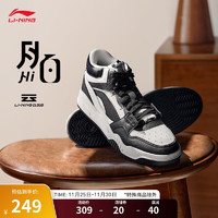 LI-NING 李宁 月白hi丨板鞋女鞋2024新款减震回弹中帮经典休闲鞋AGCU314