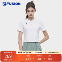 FILA 斐乐 FUSION斐乐潮牌短袖T恤女2024夏季上衣