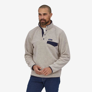 巴塔哥尼亚（Patagonia）男士经典轻质保暖抓绒衣 Lightweight Synchilla 速干套头衫 Oatmeal Heather (OAT) S