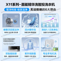 PLUS会员：Haier 海尔 朗境X11系列 XQG100-BD14576LU1 超薄直驱滚筒洗衣机 10KG