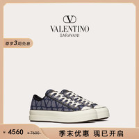 VALENTINO 华伦天奴 男士TOTALOOP XL V标志厚底运动鞋 牛仔/黑色 39