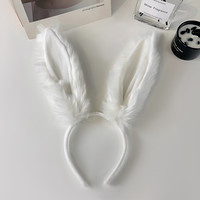 Pan Ling 磐玲 毛绒狐狸耳朵发箍圣诞发饰长兔耳朵头箍发卡可爱纯欲风兽耳头饰女