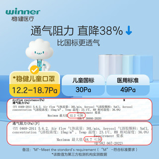 稳健（Winner）一次性3D立体小童口罩小孩分龄防护20袋/盒 独立混装超飞联名款高透低阻亲肤透气