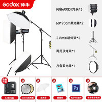 Godox 神牛 闪客600DII二代高速闪光灯摄影灯600W 三灯套装（送X2引闪器） 官方标配