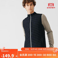 迪卡侬男式跑步运动无袖保暖夹克-黑色2342375 L