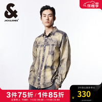 杰克琼斯 杰克·琼斯（JACK&JONES）秋季潮酷百搭舒适印花翻领上衣休闲宽松牛仔衬衫男224362003 C42 浅牛仔蓝 C42 浅牛仔蓝 175/96A/M