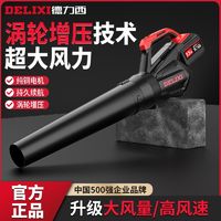 百亿补贴：DELIXI 德力西 充电式鼓风机强力大功率工业用吹雪机锂电暴风枪吹灰除尘器