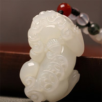 可灵阿富汗貔貅吊坠男款女项链玉石皮丘霸王貔恘挂件玉坠玉佩 吊坠