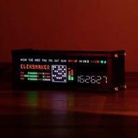 EleksMaker WFD拟荧光管时钟桌面复古潮玩摆件男生创意礼物电竞房装饰