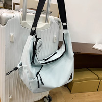 北慕 斜挎包男生潮牌2024新款时尚休闲机能骑行运动潮流邮差男款单肩包 浅蓝色