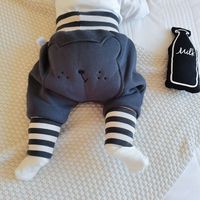 薇靡雅(WEIMIYA)婴儿裤子秋冬款加绒加厚男童1-3岁女宝宝大屁屁裤2保暖护肚大pp裤 灰蓝色 73CM