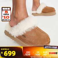 UGG 女士时尚经典舒适厚底毛鞋领包头休闲居家毛毛拖鞋秋1122550-CHE