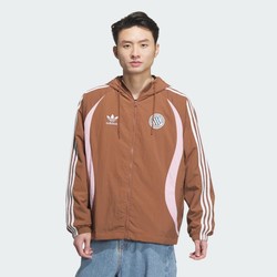 adidas ORIGINALS 复古穿搭运动宽松连帽男子夹克外套