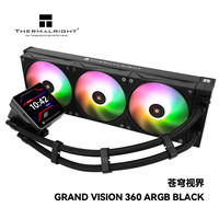 Thermalright(利民)GRAND VISION 360 ARGB BLACK  苍穹视界3.4英寸液晶屏一体式水冷散热器GV360 ARGB BLACK 