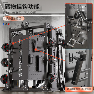 卓牌龙门架器材家用史密斯机深蹲卧推架多功能套装器械综合训练器 019出口美国款-570GK龙门架+65公斤杠铃