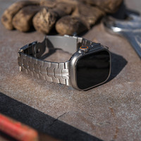 适用AppleWatchUltra2表带纯钛苹果S10手表带SE金属iwatch9/S8/76