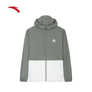 安踏 轻壳防晒衣 | 大地之壳男女轻量户外防泼水垂钓外套 深褐灰/一度灰-3 S/男165