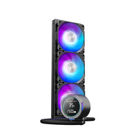 金河田（Golden field）HIFI XD360 黑色 数显屏一体式CPU水冷散热器 ARGB灯效/陶瓷水泵/高密度低水阻冷排/一线通设计