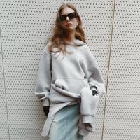 空气感宽松落肩休闲连帽卫衣女装