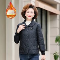 百亿补贴：SNOW WARM 雪暖 中年妈妈洋气短款外套女2024新款夹棉加厚上衣高档小个子棉衣