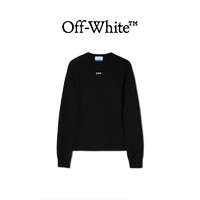 OFF-WHITE 男士纯色羊毛圆领休闲针织衫上衣