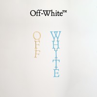 OFF-WHITE 女士金蓝撞色 off logo  吊坠撞色耳环