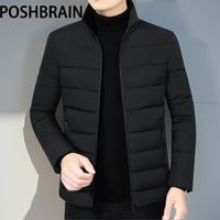 POSHBRAIN羽绒棉服男士棉袄短款冬装外套中年爸爸装保暖防寒棉衣