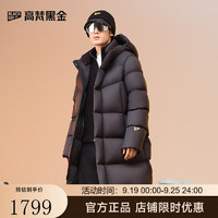 高梵 黑金鹅绒服机能4.0六格2024年男士中长款羽绒服 高定骑士黑XL