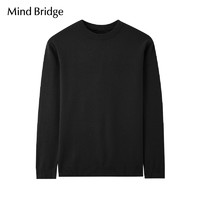 Mind Bridge MindBridge2024新款圆领毛衣冬季纯色宽松毛线衣男士半高领针织衫