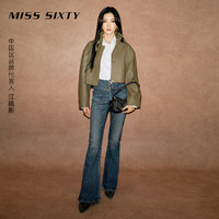 MISS SIXTY 江疏影同款Miss Sixty24秋季新款复古V型高腰微喇牛仔裤女超模裤