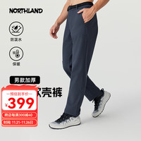 诺诗兰（NORTHLAND）【白桦林】24新男士加厚防风防泼保暖长毛绒软壳长裤徒步登山裤 凝岩灰色 185/XXL