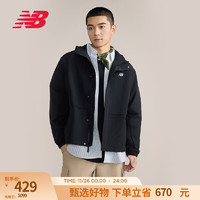 new balance NB官方24新款夹克男款早秋潮流休闲户外百搭连帽长袖梭织外套 BK AMJ43364 XL