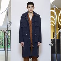 MECITY男士时尚尼龙多口袋设计机能宽松大衣外套男534235