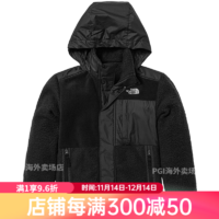 THE NORTH FACE 北面 儿童男拼接抓绒外套仿羊羔绒户外保暖TheNorthFace|7WOT JK3_黑色 120cm XS(120_60)