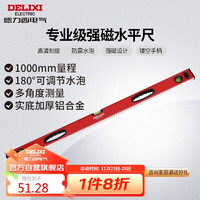 DELIXI 德力西 水平尺 铝合金机械式 1000mm 带磁性