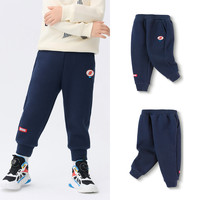 巴拉巴拉男童裤子秋冬小童宝宝加绒长裤儿童 深蓝80821