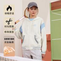 XTEP 特步 运动外套女秋季保暖针织连帽上衣时尚百搭运动服上衣